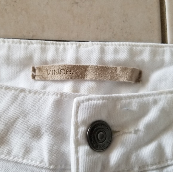 Vince. White Denim Cut-off  Shorts, 28 - Picture 3 of 5